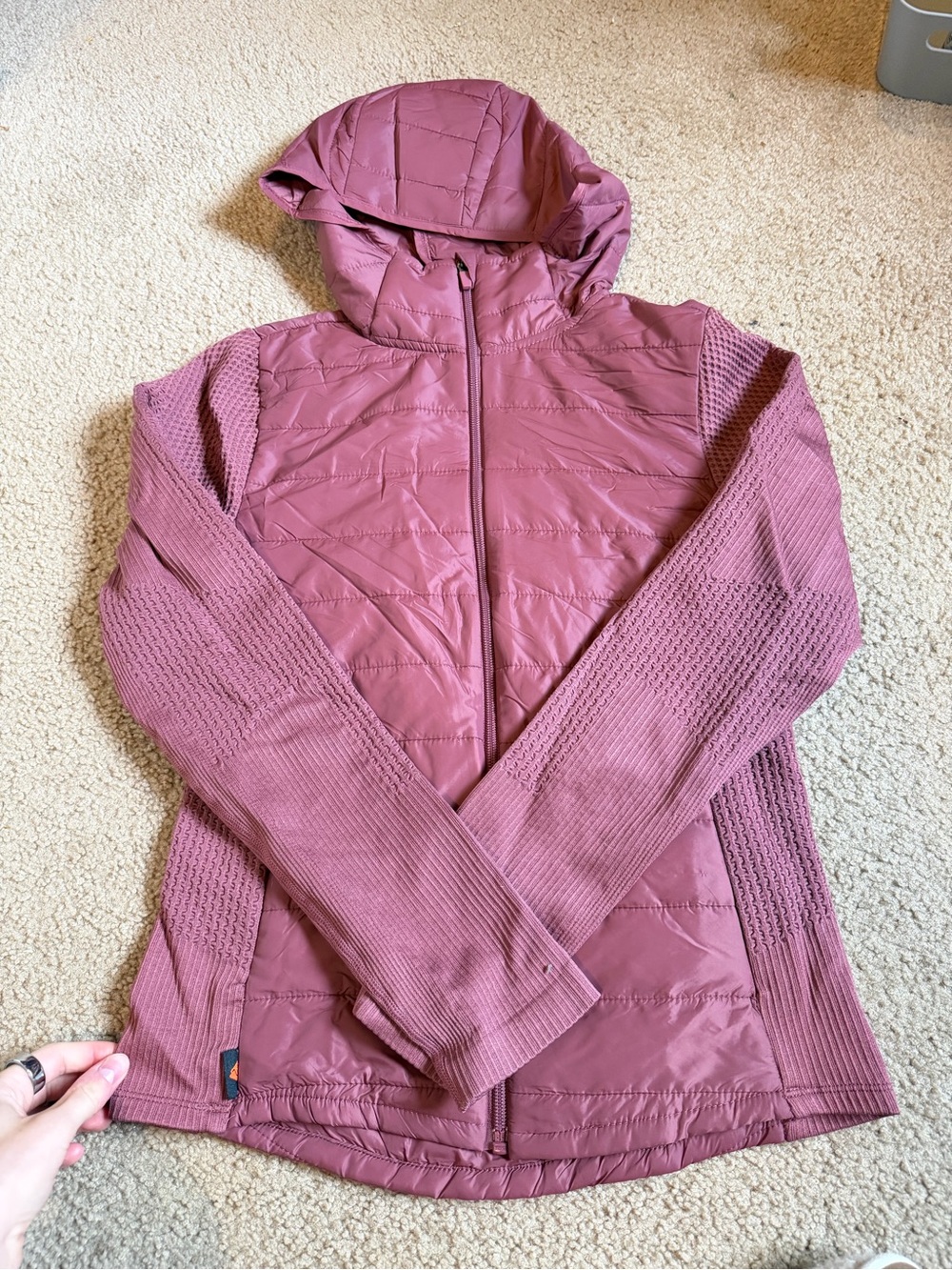 Ozark Trail Quilted Hooded Jacket in Mauve Pink